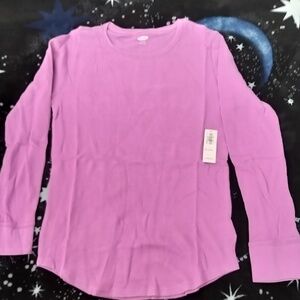 Old Navy Soft Crew Neck. Waffle Long Sleeve   XL (Kid size) New